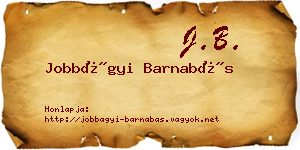 Jobbágyi Barnabás névjegykártya
