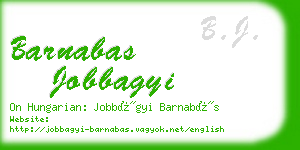 barnabas jobbagyi business card